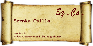 Szrnka Csilla névjegykártya
